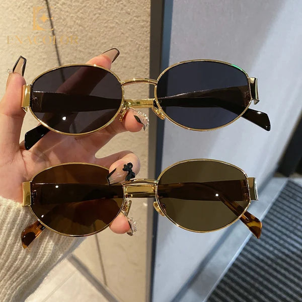Retro Oval Sunglasses – UV400 Polarized