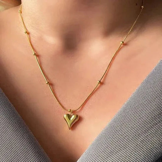 Golden Heartbeat Pendant