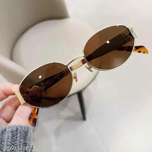 Retro Oval Sunglasses – UV400 Polarized